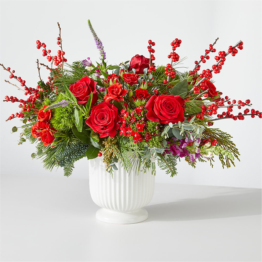 Big Red Bow Bouquet – The Florist Ltd, Denton TX