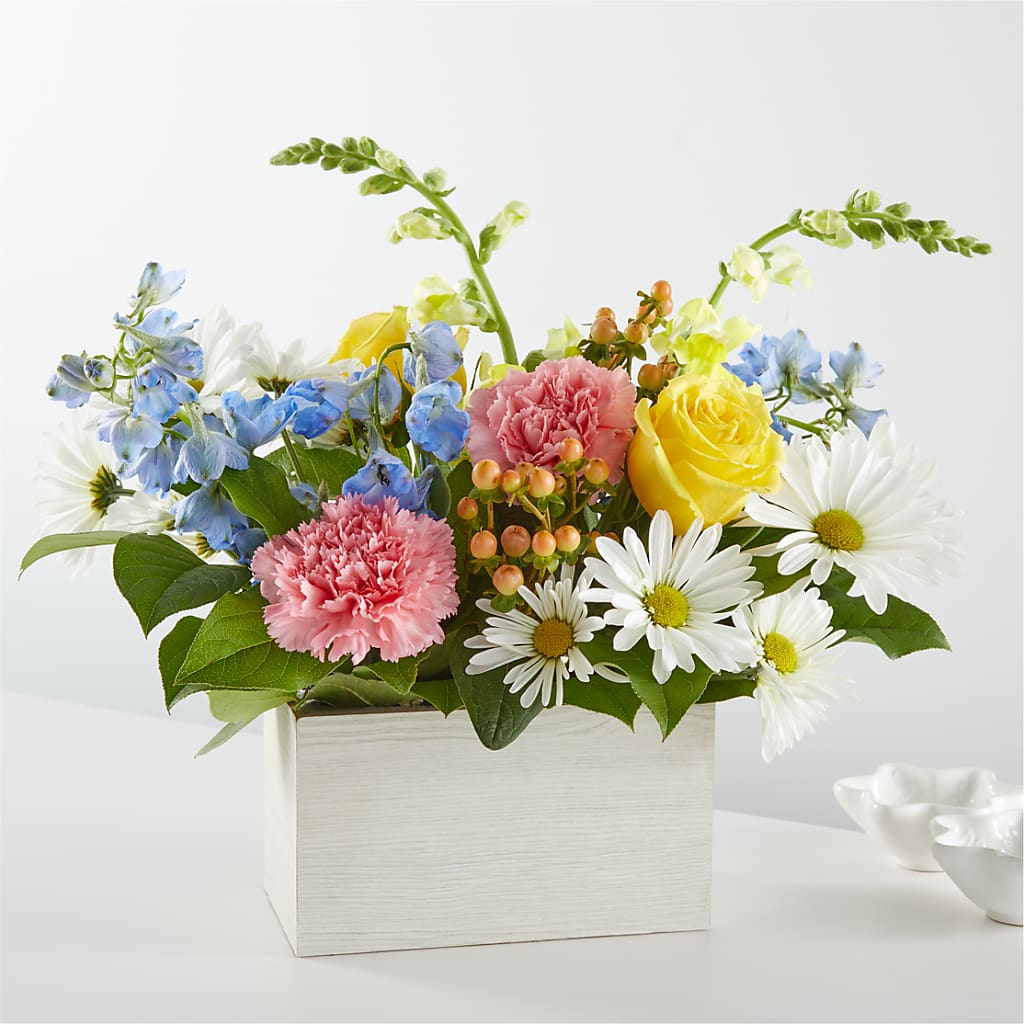 Sun Salutation Box Bouquet – The Florist Ltd, Denton TX