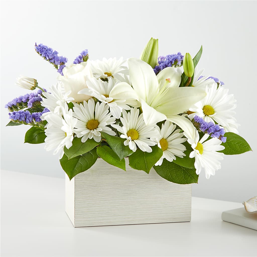 Beyond Blue Box Bouquet – The Florist Ltd, Denton TX