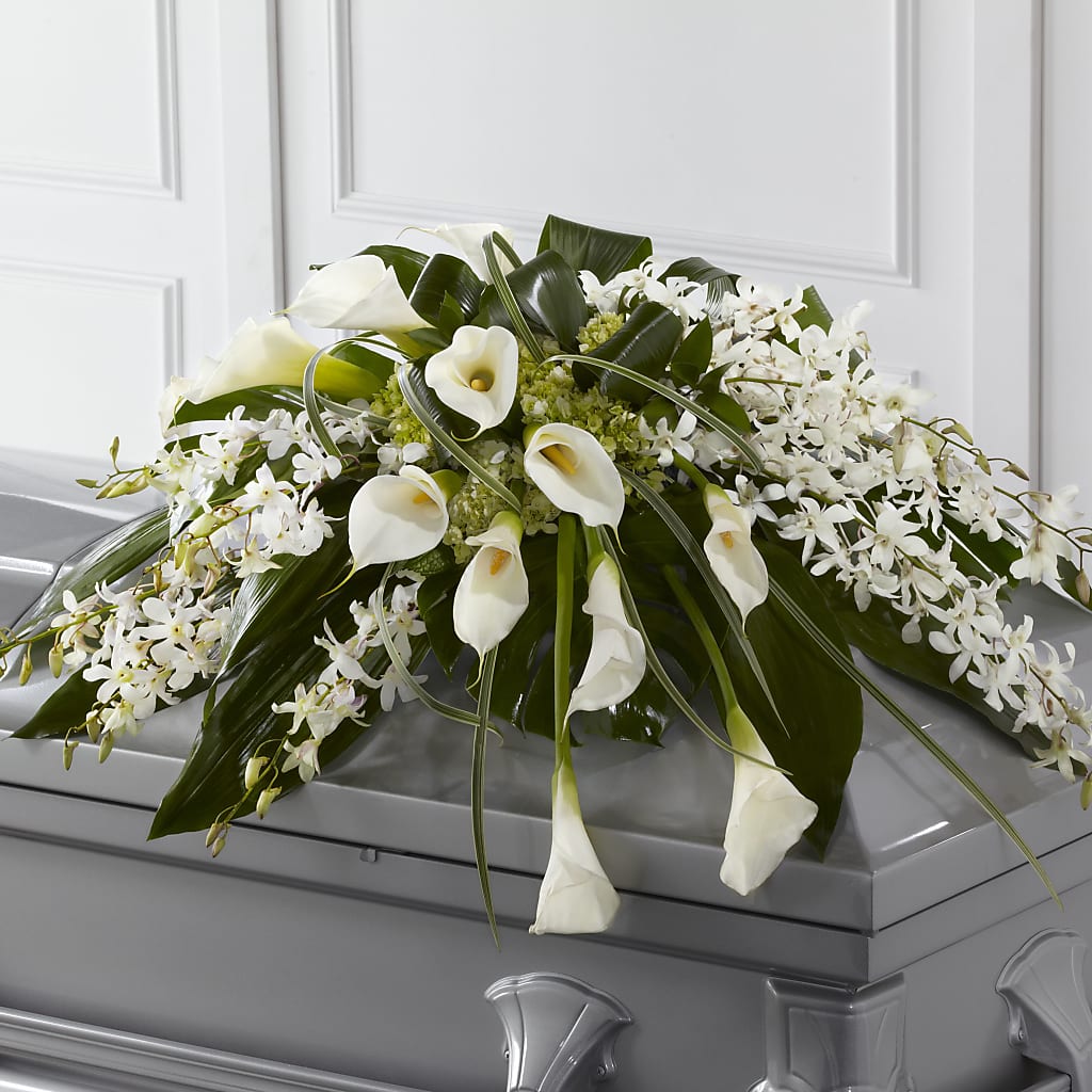 Angel Wings Casket Spray – The Florist Ltd, Denton TX