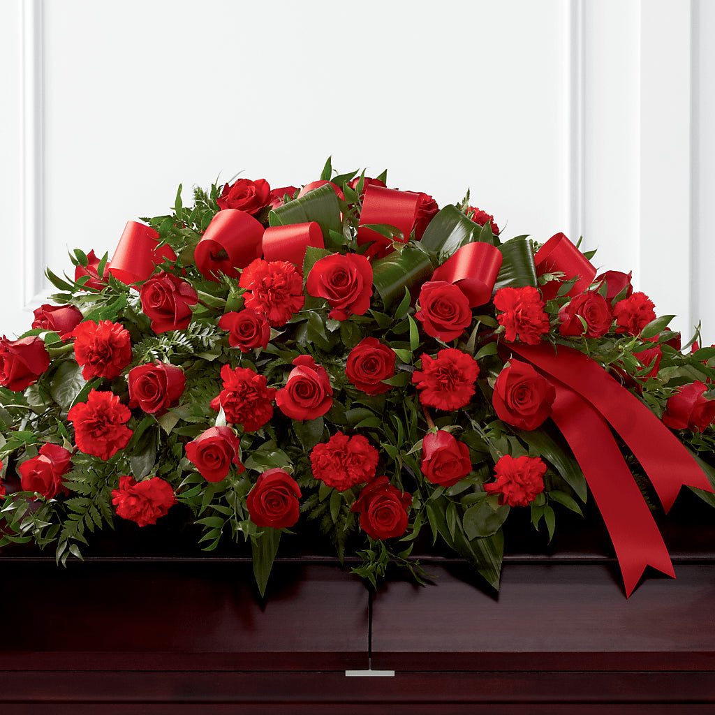 Tribute of Life Casket Spray – The Florist Ltd, Denton TX
