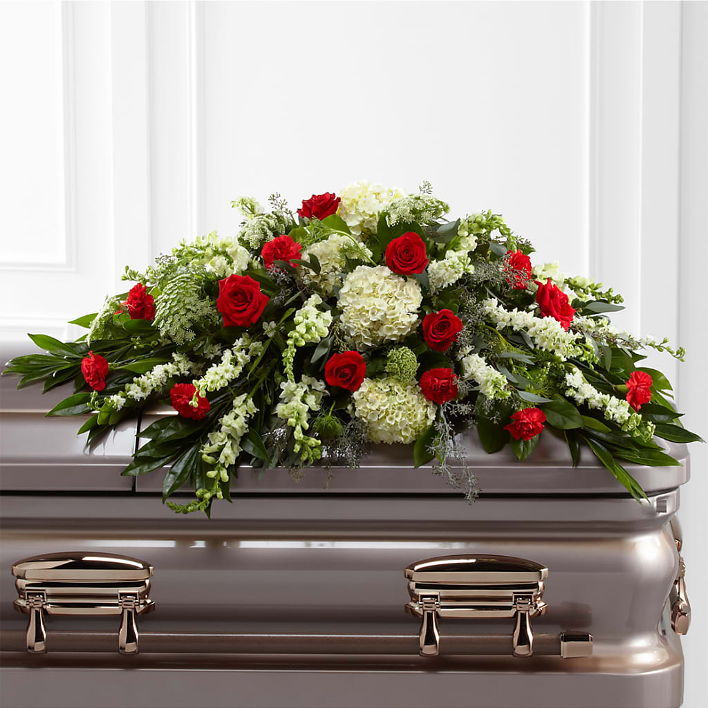 Sincerity Casket Spray – The Florist Ltd, Denton TX