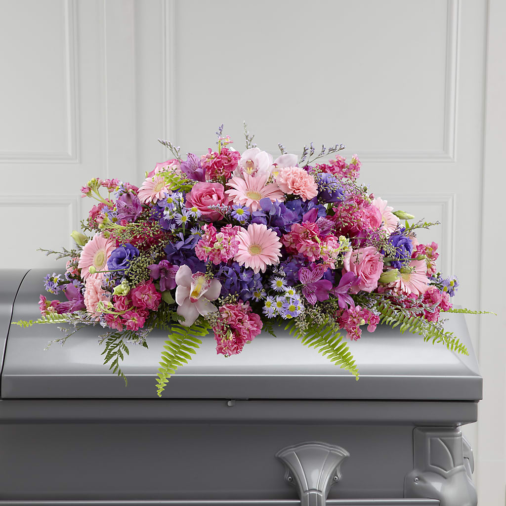 Glorious Garden Casket Spray – The Florist Ltd, Denton TX