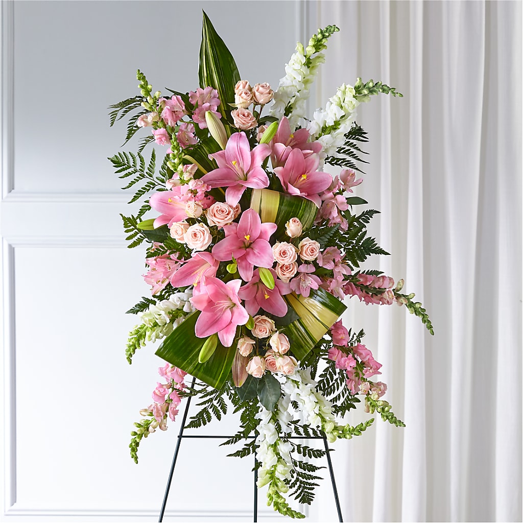 Elegant Embrace Standing Spray – The Florist Ltd, Denton TX