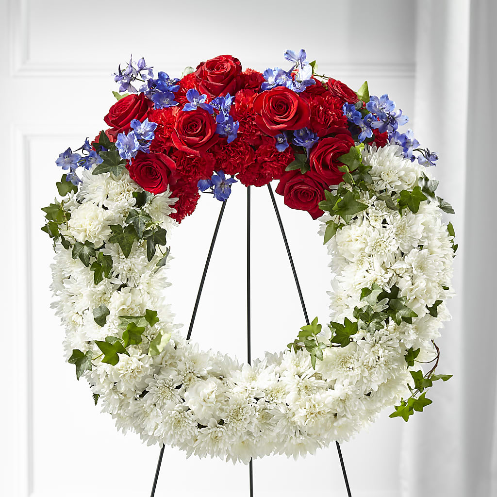 Patriotic Passion Wreath – The Florist Ltd, Denton TX