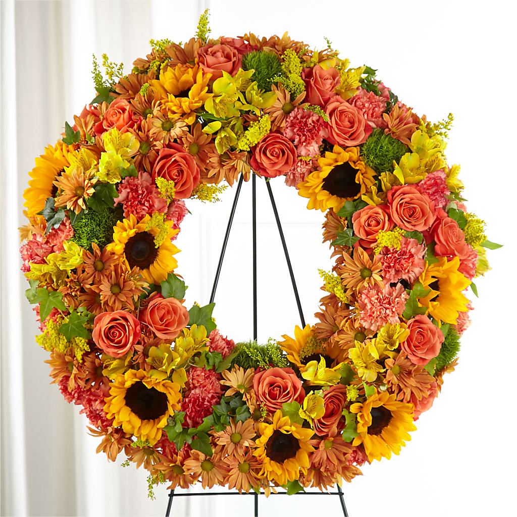 Autumnal Memories Wreath (Standard) – The Florist Ltd, Denton TX