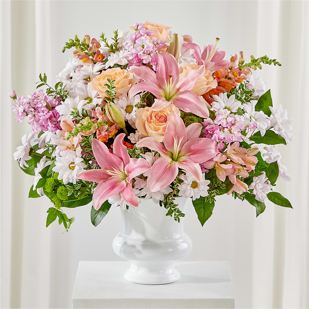 Heartfelt Gesture Urn Arrangement – The Florist Ltd, Denton TX