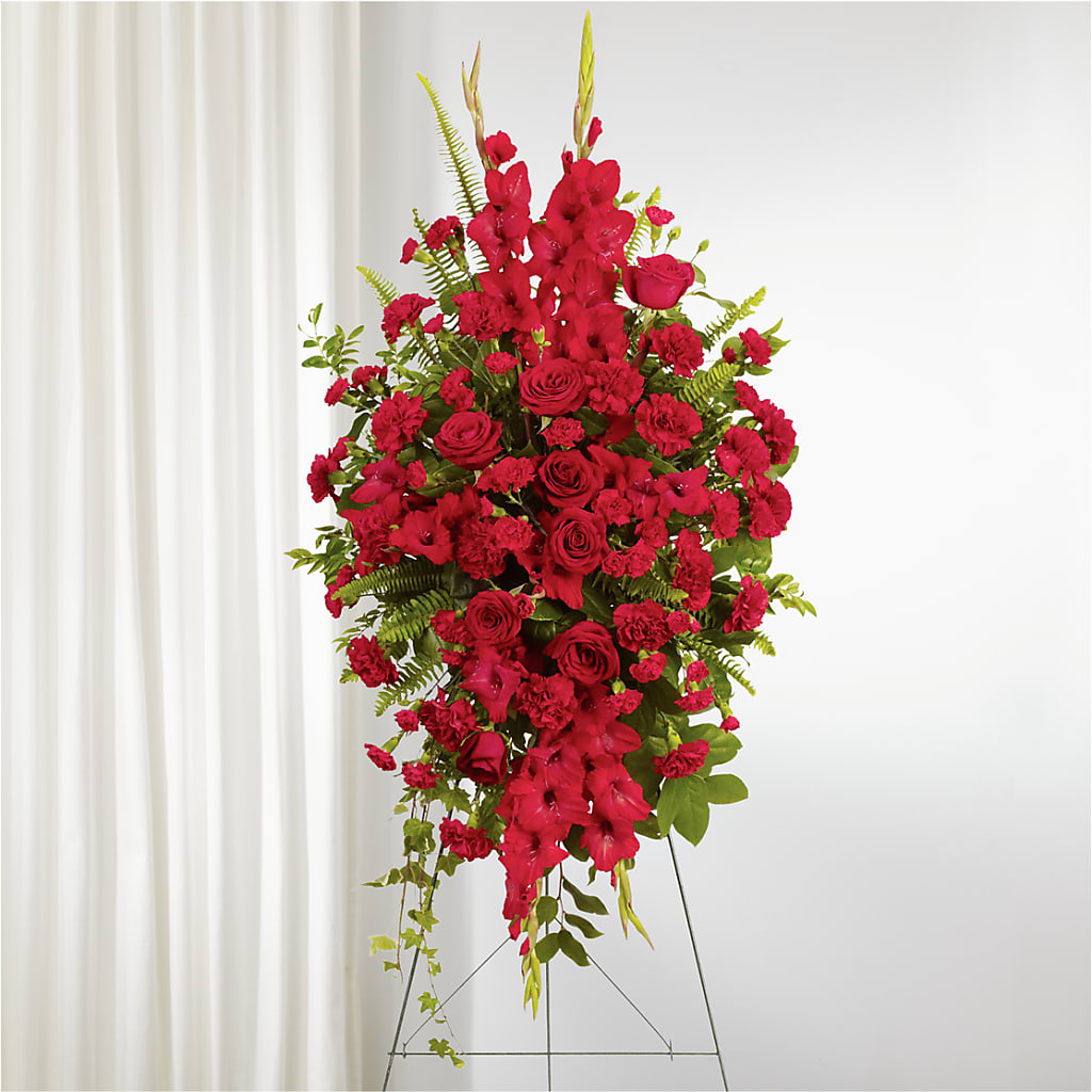 From the Heart Standing Spray – The Florist Ltd, Denton TX