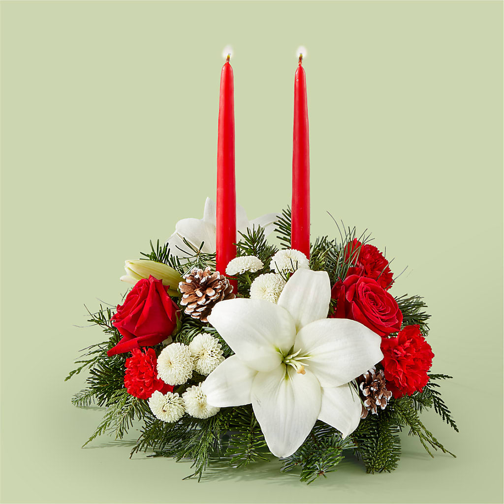 Seasonal Festivities Centerpiece – The Florist Ltd, Denton TX