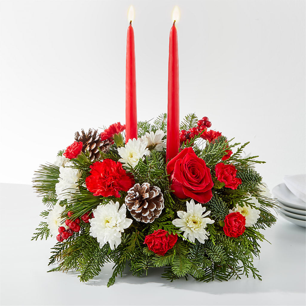 Holiday Soiree Centerpiece – The Florist Ltd, Denton TX