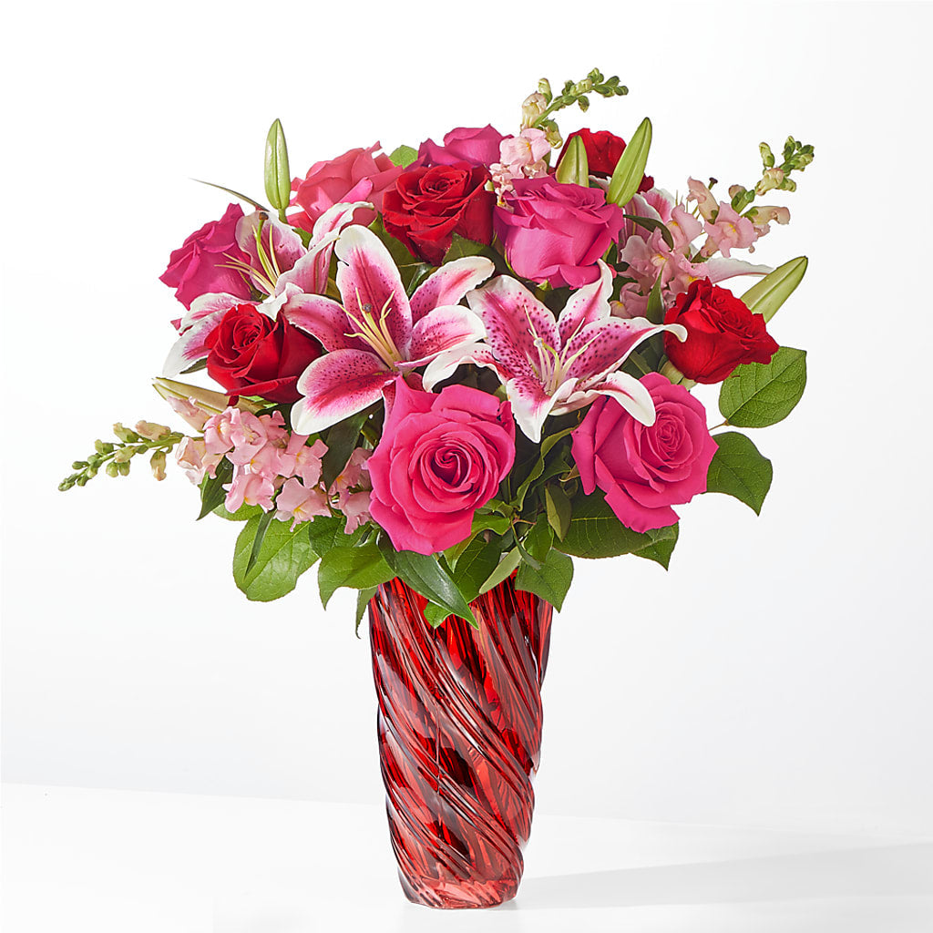 Always You Bouquet with Luxe Swirl Vase – The Florist Ltd, Denton TX