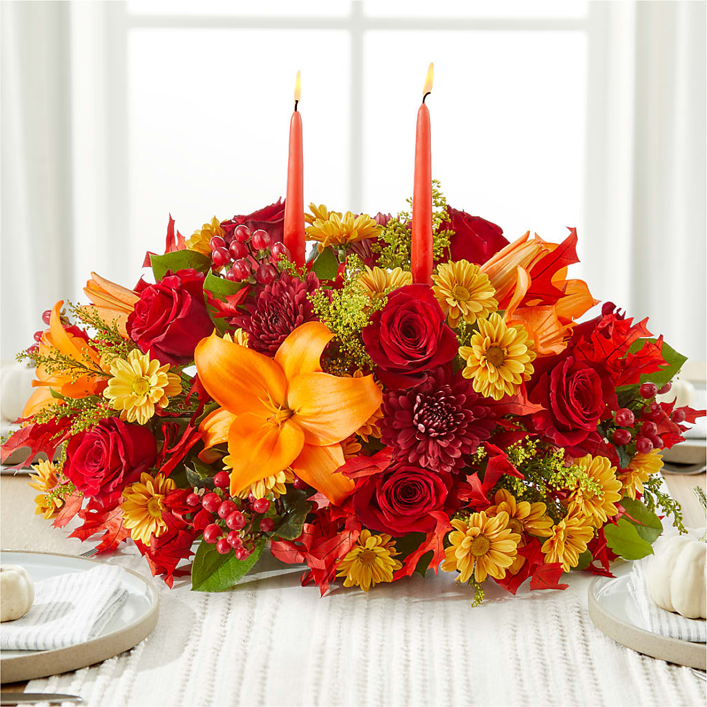Autumn's Embrace Centerpiece – The Florist Ltd, Denton TX