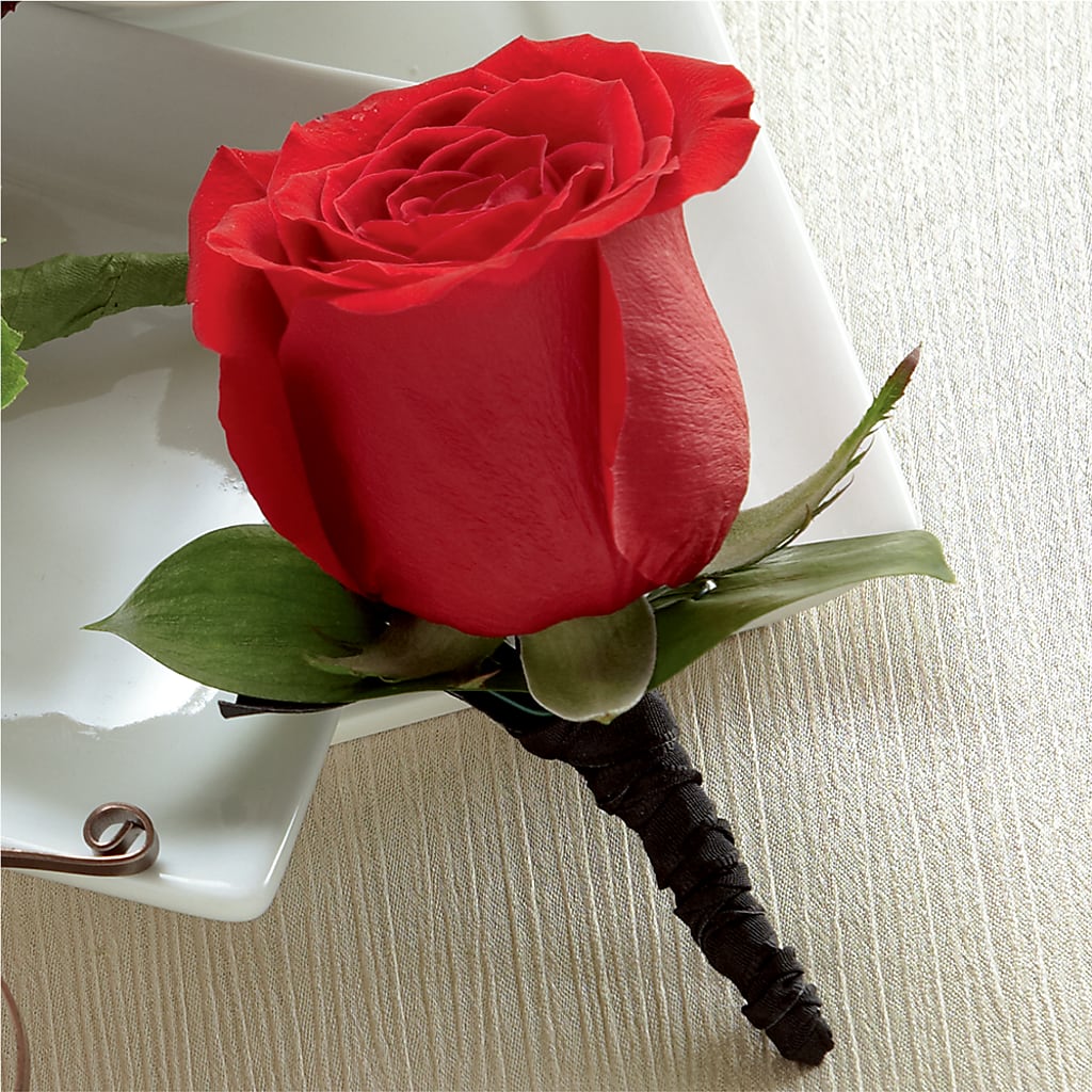 Red Rose Boutonniere – The Florist Ltd, Denton TX