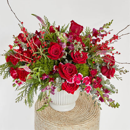 Big Red Bow Bouquet –  The Florist Ltd, Denton TX