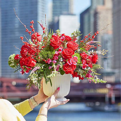 Big Red Bow Bouquet –  The Florist Ltd, Denton TX