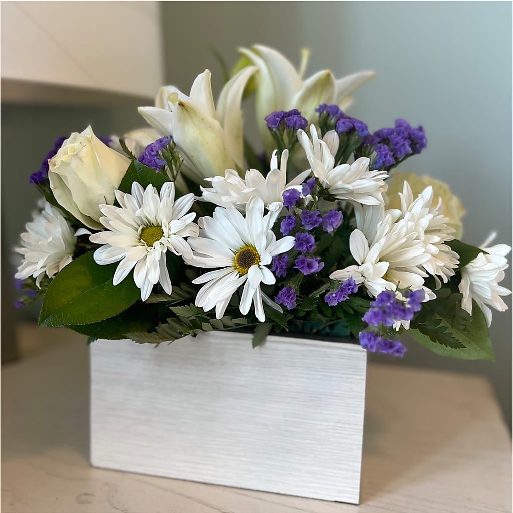 Beyond Blue Box Bouquet –  The Florist Ltd, Denton TX