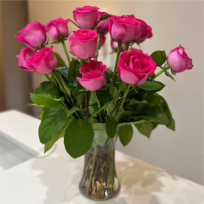 Long Stem Pink Rose Bouquet –  The Florist Ltd, Denton TX