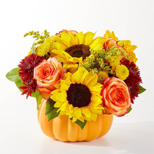 Golden Gourd Pumpkin Bouquet –  The Florist Ltd, Denton TX