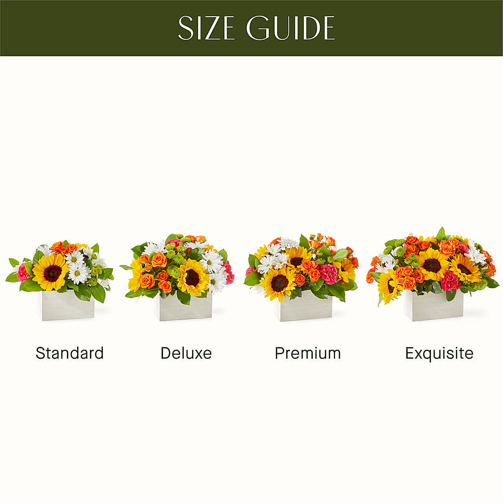Sun-drenched Blooms Box Bouquet –  The Florist Ltd, Denton TX