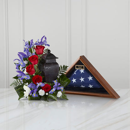Patriotic Tribute Arrangement –  The Florist Ltd, Denton TX