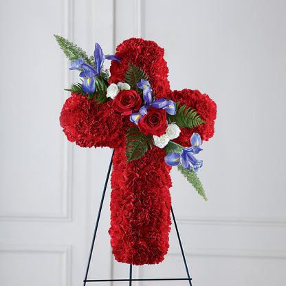 Faithful Hero Floral Cross –  The Florist Ltd, Denton TX