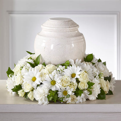 Ivory Gardens Cremation Adornment –  The Florist Ltd, Denton TX