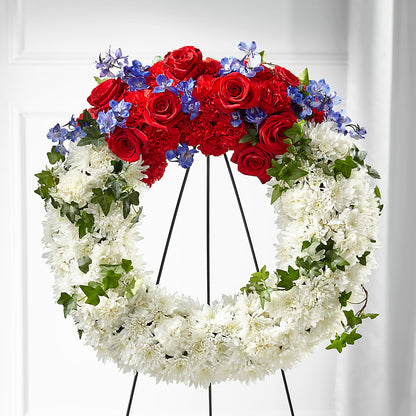 Patriotic Passion Wreath –  The Florist Ltd, Denton TX