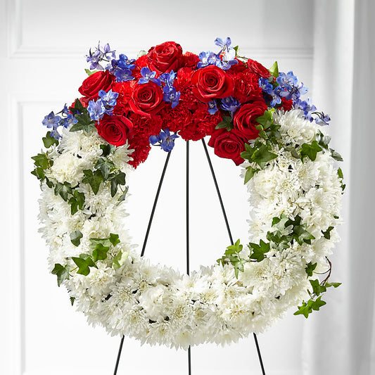 Patriotic Passion Wreath –  The Florist Ltd, Denton TX