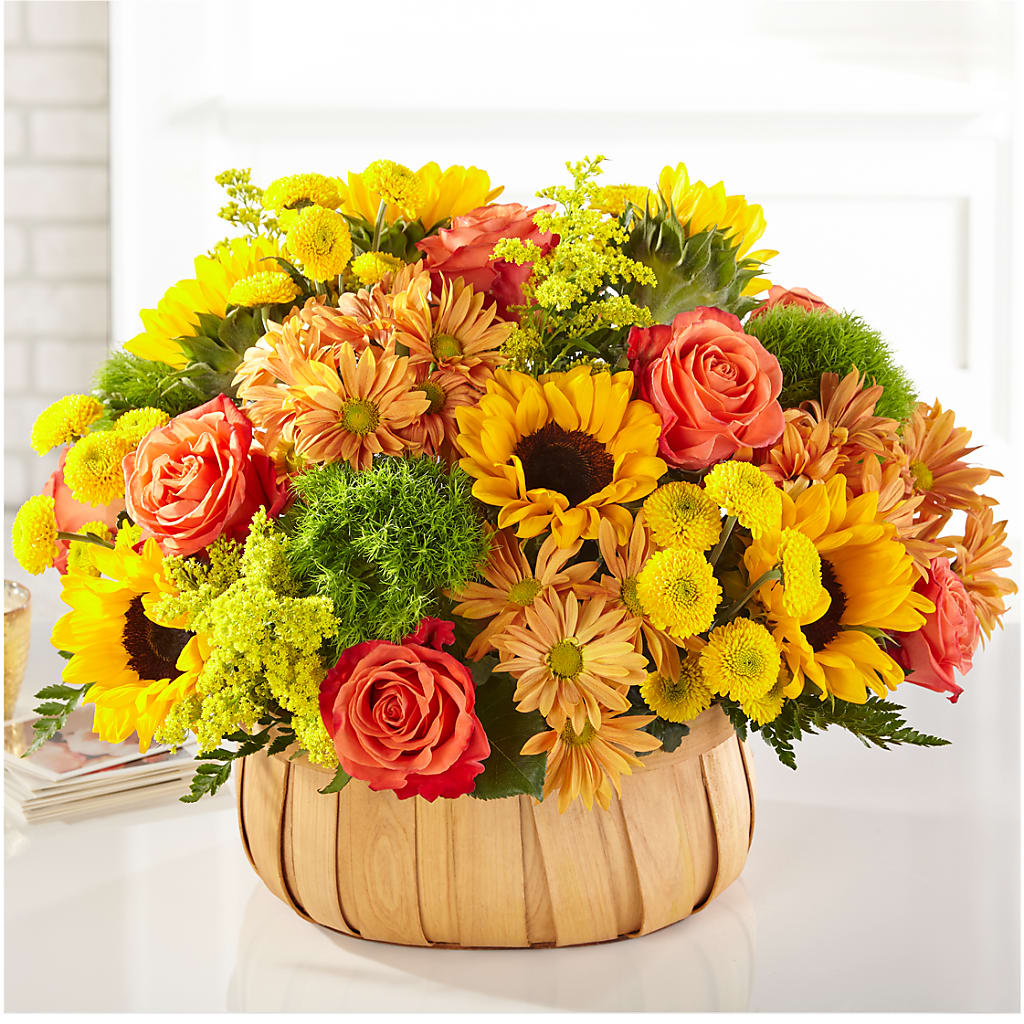 Harvest Sunflower Basket –  The Florist Ltd, Denton TX