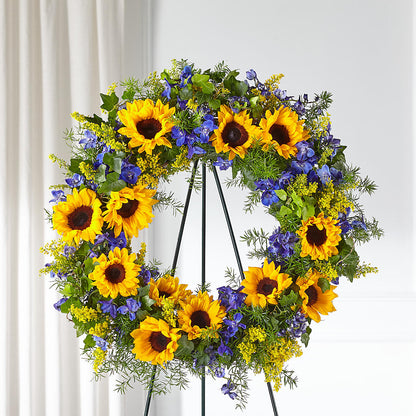 Bright Rays Wreath –  The Florist Ltd, Denton TX