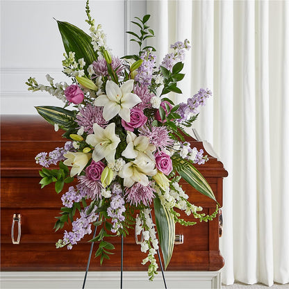 Grateful Hearts Standing Spray –  The Florist Ltd, Denton TX