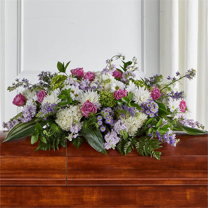 Meadows of Serenity Casket Spray –  The Florist Ltd, Denton TX