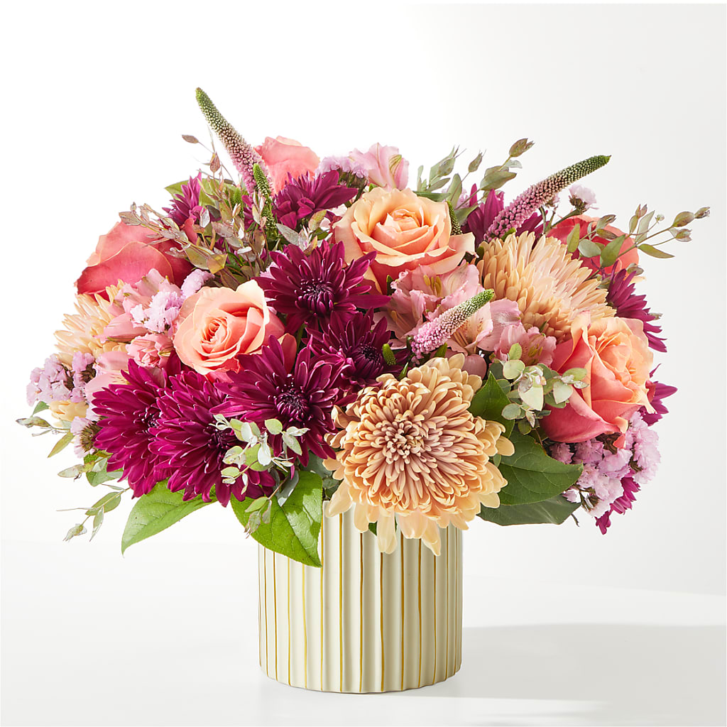 Berry Cobbler Bouquet with Ivory Vase –  The Florist Ltd, Denton TX