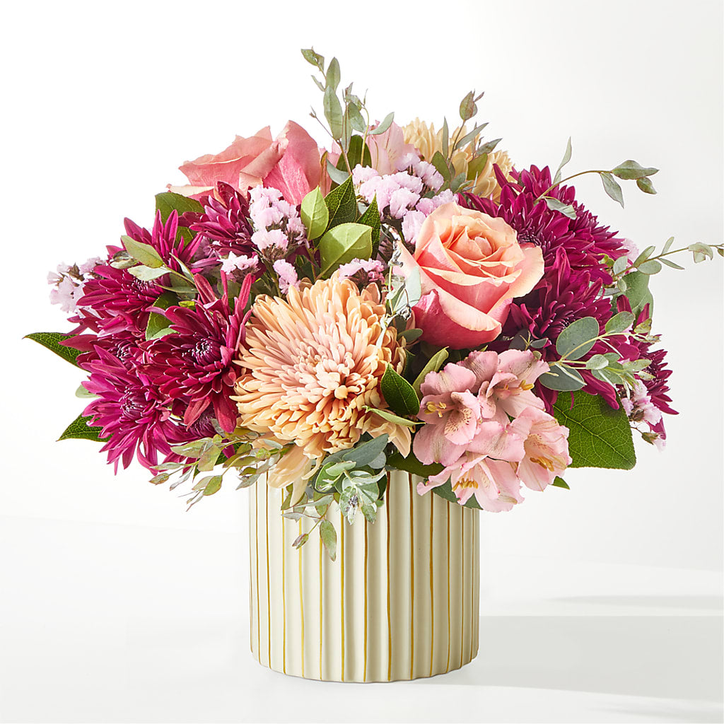 Berry Cobbler Bouquet with Ivory Vase –  The Florist Ltd, Denton TX