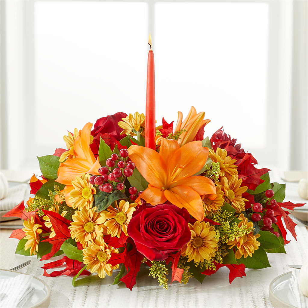 Autumn's Embrace Centerpiece –  The Florist Ltd, Denton TX
