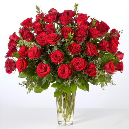 Forever Yours Fifty Stem Red Rose Bouquet –  The Florist Ltd, Denton TX