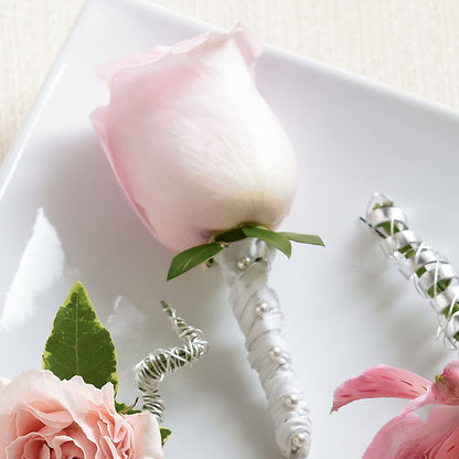 Pink Rose Boutonniere –  The Florist Ltd, Denton TX