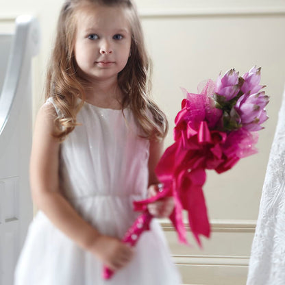 Sparkle Pink Flower Girl Bouquet –  The Florist Ltd, Denton TX
