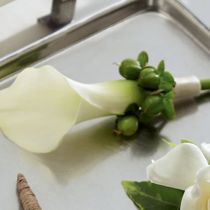 White Calla Boutonniere –  The Florist Ltd, Denton TX